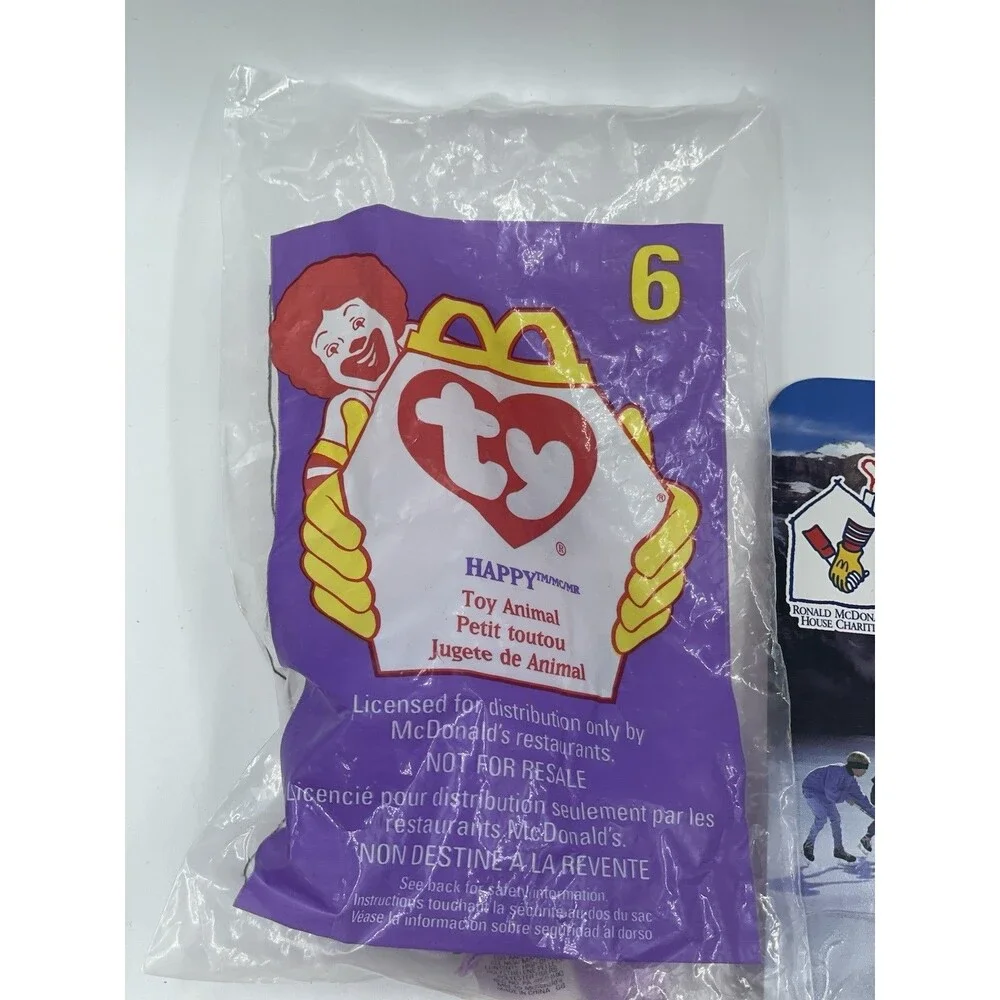 Vintage McDonald's Ty Teenie Beanie Babies Lot - Sealed Happy Meal Toys (Late 90